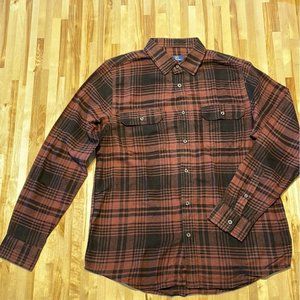 George Mens Casual Long Sleeve Plaid Shirt